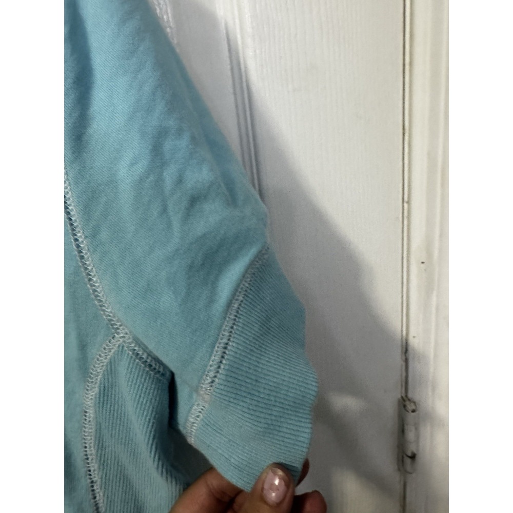 Vintage Disney Tinkerbell Blue Women's Short Sleeve Hoodie Sz XL Pullover - Picture 5 of 11